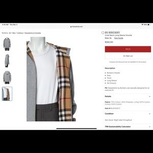 Burberry hoodie , men’s